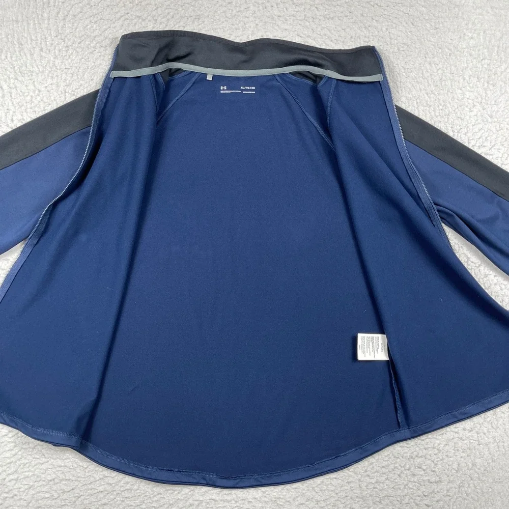 Under Armour Track Jacket Womens‎ XL Navy Blue ColdGear Storm Full Zip Athletic